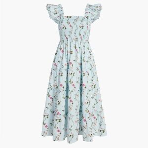 The Ellie Nap Dress - Pond Floral Poplin